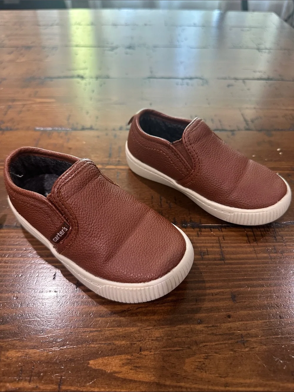 Carters Kids' Slip-On Casual Sneakers in Brown